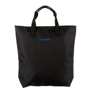 Panerai Black Tote‎ Bag Large Zip Top Logo Luxury Collectible